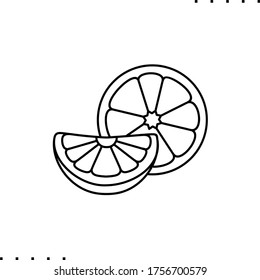 Orange icon in outline style	
