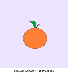 Orange icon in purple background