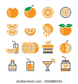 Orange icon set