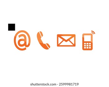 Orange icon set. Internet Button Collection. Generic Office Icons. Glossy-Grunge Web icon: Tangerine series.