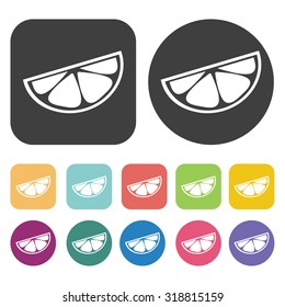 orange icon set. Vector Illustration eps10