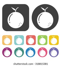 orange icon set. Vector Illustration eps10
