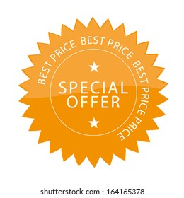 an orange icon with some points in its border for black Friday