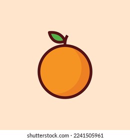 Orangefarbenes Symbol, orangefarbener Aufkleber, Vektorgrafik-Design. 