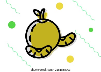 Orange icon symbol sign from modern fruits and vegetables collection for mobile concept and web apps design.  Food, harvest, and plant related.  can be used for various purposes printable projects.