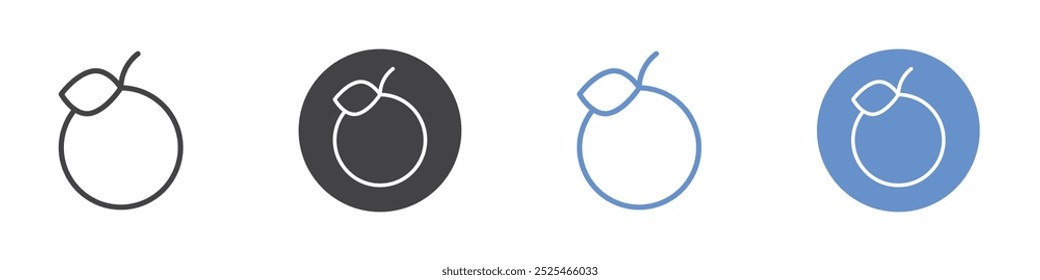 Icono naranja Símbolo de arte de contorno delgado