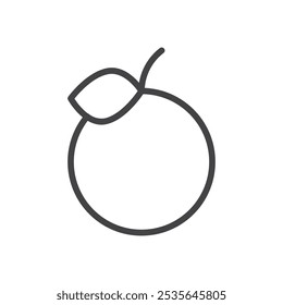 Orange icon Thin outline art symbol