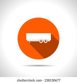 orange icon of trailer