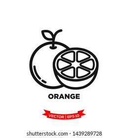 orange icon in trendy flat style