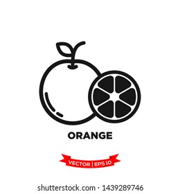 orange icon in trendy flat style