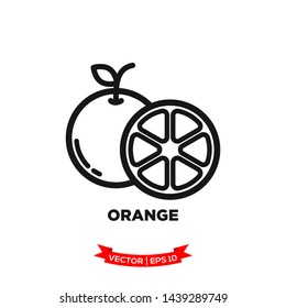 orange icon in trendy flat style