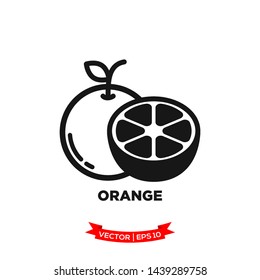 orange icon in trendy flat style