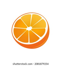 Icono naranja en vector, eps 10, ilustración alimentaria 