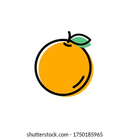 Orange icon vector flat design illustration