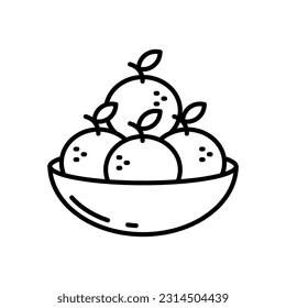 Icono naranja en vector. Ilustración