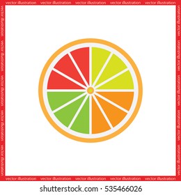 Orange icon vector illustration.