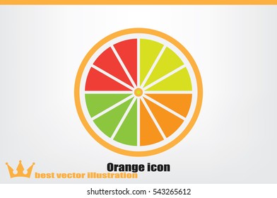 Orange icon vector illustration.