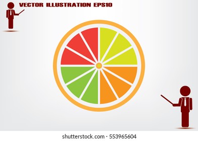 Orange icon vector illustration.