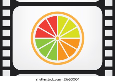Orange icon vector illustration.