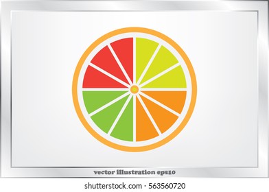 Orange icon vector illustration 