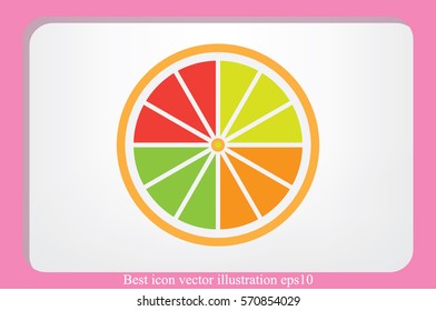 Orange icon vector illustration.