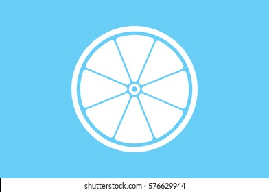 Orange icon vector illustration. 