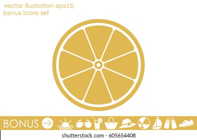 Orange icon vector illustration.