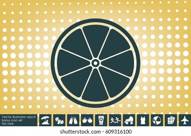 Orange icon vector illustration.