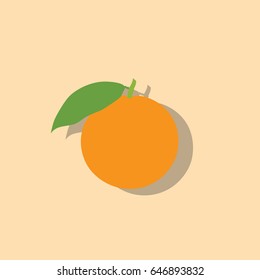 Orange icon, vector illustration design. Fruits collection.