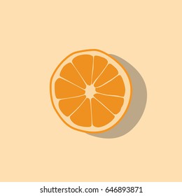 Orange icon, vector illustration design. Fruits collection.