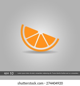 orange icon vector illustration eps10 on grey background
