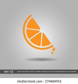 orange icon vector illustration eps10 on grey background