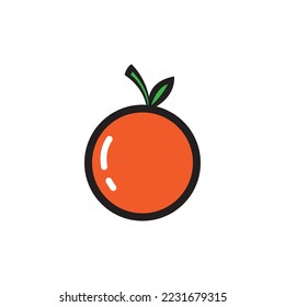 orange icon vector illustration logo design