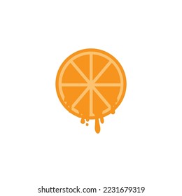 diseño del logotipo de la ilustración del vector de icono naranja