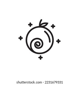 diseño del logotipo de la ilustración del vector de icono naranja