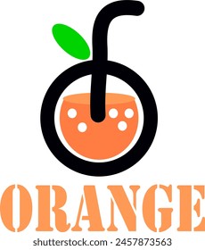 Ilustración de Vector de ícono naranja en fondo blanco.