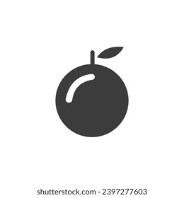 Orange Icon Vector Isolated Black and White Design Graphic