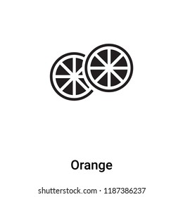 Orange icon vector isolated on white background, logo concept of Orange sign on transparent background, filled black symbol