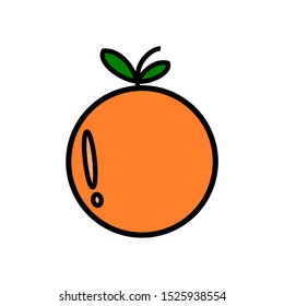 orange icon vector isolated on white background 