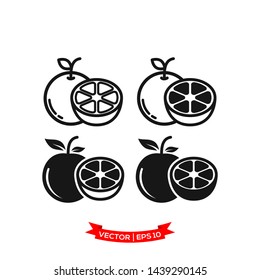 orange icon vector logo template