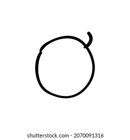 orangefarbenes Symbol in Vektorgrafik. Logotype - Doodle