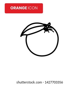 Orange icon vector on white background