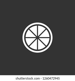 orange icon vector. orange sign on black background. orange icon for web and app