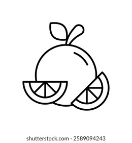 Orange icon vector stock illustration