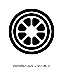 Ilustración de diseño de símbolo de Vector de icono naranja
