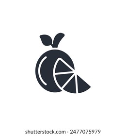 Orange icon. vector.Editable stroke.linear style sign for use web design,logo.Symbol illustration.