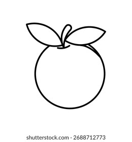 Orange icon with white background vector stock illustration