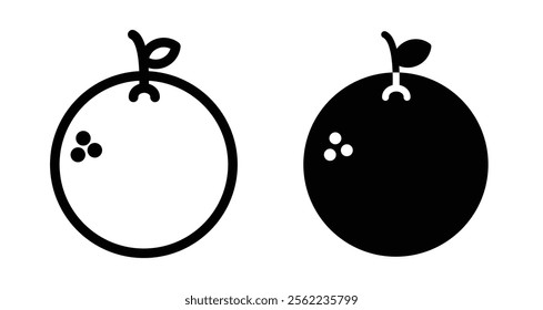Orange Icons pack in outlined and flat versions
