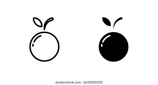 Orange icons, perfect for citrus fruits, fresh juices, healthy snacks, and vibrant food illustrations.