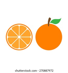 orange icons set great for any use. Vector EPS10.